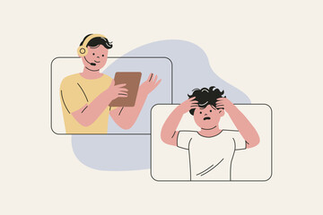 Illustration of Online Therapy Session with Counselor