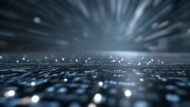 Endless Programming Code Stream on High-Tech Digital Interface