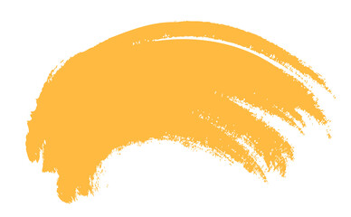 Yellow watercolor brush stroke texture, grunge style. Copy space.