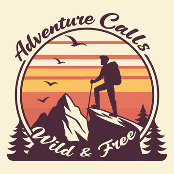 circular vintage style badge design, t-shirt design, vintage t-shirt
