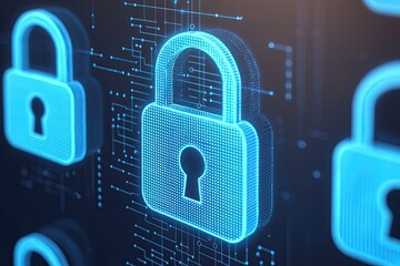 Securing digital assets cybersecurity measures for businesses online environment infographic overview