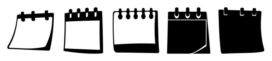 Five calendar icons showcase appointment scheduling and timeline management versatility