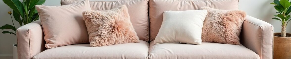 Plush Neutral Cushion Adds Cozy Comfort to Living Spaces Perfect for Sofas, Chairs, and Beds.  Ideal for creating a relaxed and stylish home decor.