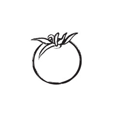 cherry tomato Vector contour illustration.Perfect for packaging, logos, postcards, textiles, menu design, web design, and culinary projects.