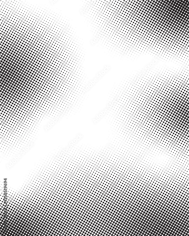 Wall mural abstract halftone dot pattern creating a gradient effect, ideal for backgrounds, textures, and graph