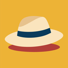 Minimalist Panama Hat Set with Weaved Texture and Wide Brim