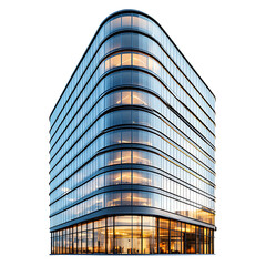 contemporary high rise office building isolated on a transparent background