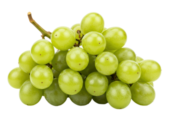 Isolated Fresh Green Grapes Bunch Delicious