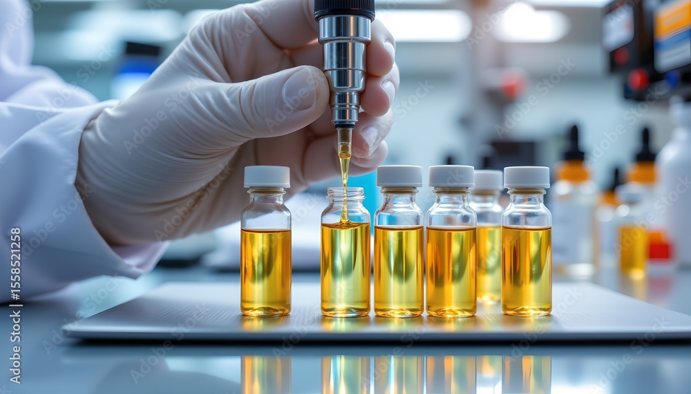 Poster laboratory action handling chemical samples research facility image series controlled environment cl