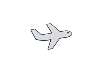 Obraz premium Isolated Simple Airplane Icon White Background