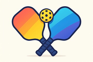 Vibrant Pickleball Gear Crossed and Ready invites fun, colorful sport and promises exciting matches for everyone using this trending equipment.