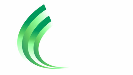 Obraz premium Abstract Green Swirl Design: Vector Graphic, Nature Inspired