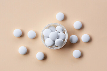 White round anti-inflammatory tablets