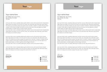 Abstract Corporate Business Style Letterhead Design Vector Template For Your Project. Simple And Clean Print Ready Design, Elegant Flat Design Vector Illustration.