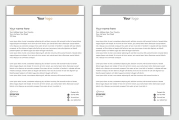 Abstract Corporate Business Style Letterhead Design Vector Template For Your Project. Simple And Clean Print Ready Design, Elegant Flat Design Vector Illustration.