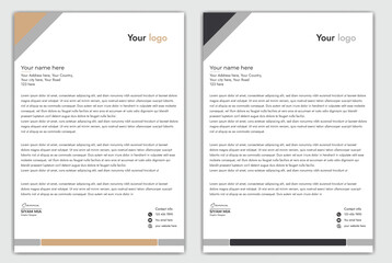 Abstract Corporate Business Style Letterhead Design Vector Template For Your Project. Simple And Clean Print Ready Design, Elegant Flat Design Vector Illustration.
