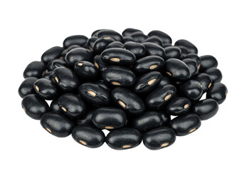 Isolated Pile of Black Beans Healthy Ingredient