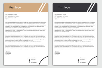 Abstract Corporate Business Style Letterhead Design Vector Template For Your Project. Simple And Clean Print Ready Design, Elegant Flat Design Vector Illustration.