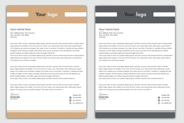 Abstract Corporate Business Style Letterhead Design Vector Template For Your Project. Simple And Clean Print Ready Design, Elegant Flat Design Vector Illustration.