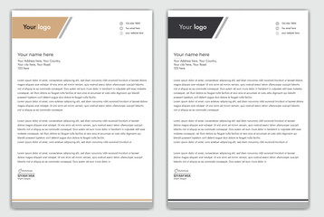 Abstract Corporate Business Style Letterhead Design Vector Template For Your Project. Simple And Clean Print Ready Design, Elegant Flat Design Vector Illustration.