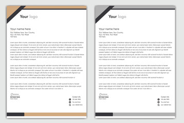 Abstract Corporate Business Style Letterhead Design Vector Template For Your Project. Simple And Clean Print Ready Design, Elegant Flat Design Vector Illustration.