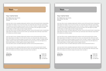 Abstract Corporate Business Style Letterhead Design Vector Template For Your Project. Simple And Clean Print Ready Design, Elegant Flat Design Vector Illustration.