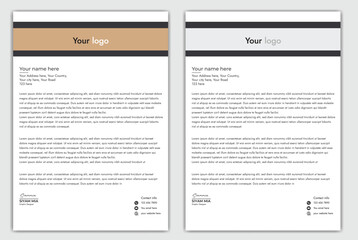 Abstract Corporate Business Style Letterhead Design Vector Template For Your Project. Simple And Clean Print Ready Design, Elegant Flat Design Vector Illustration.