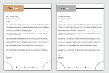 Abstract Corporate Business Style Letterhead Design Vector Template For Your Project. Simple And Clean Print Ready Design, Elegant Flat Design Vector Illustration.