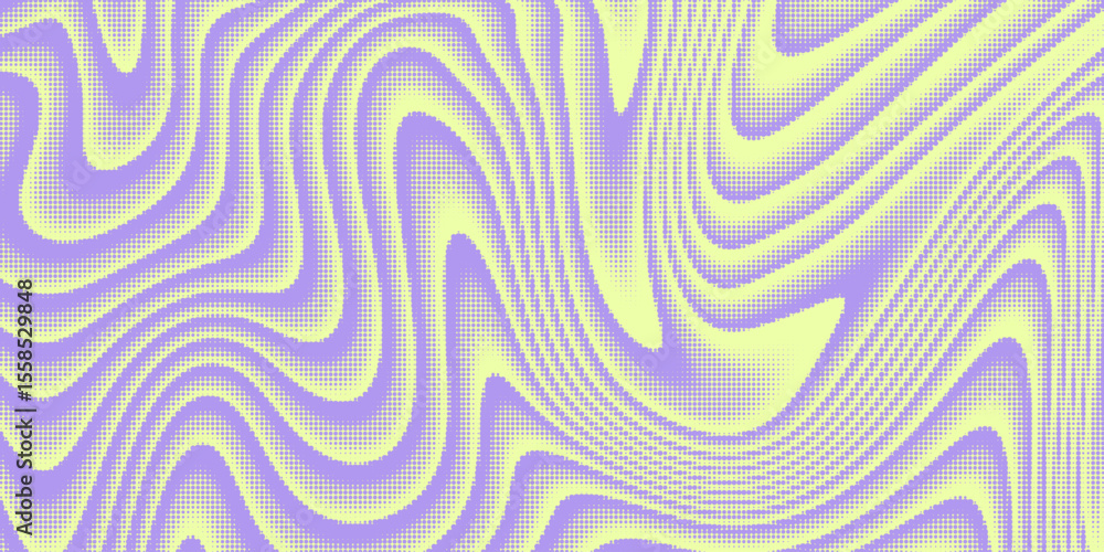 Poster cool wavy abstract dotted texure. halftone dots background.