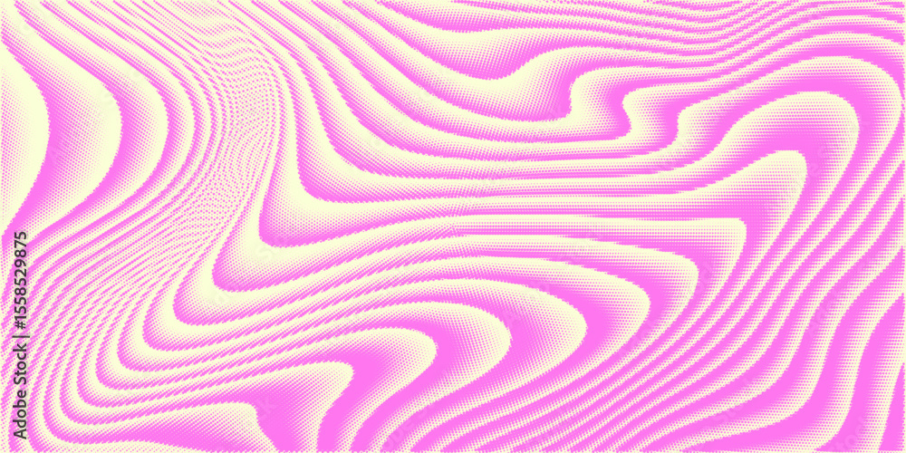 Poster cool wavy abstract dotted texure. halftone dots background.