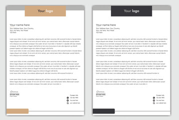 Abstract Corporate Business Style Letterhead Design Vector Template For Your Project. Simple And Clean Print Ready Design, Elegant Flat Design Vector Illustration.