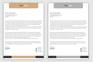 Abstract Corporate Business Style Letterhead Design Vector Template For Your Project. Simple And Clean Print Ready Design, Elegant Flat Design Vector Illustration.