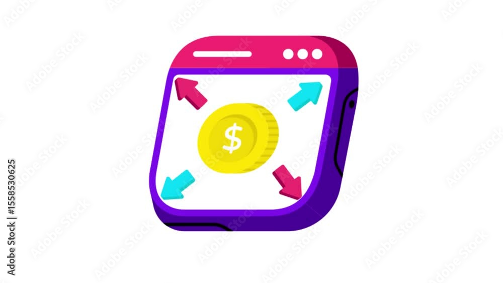 Poster budget calculation icon animation mp4 file