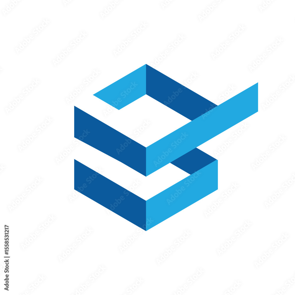 Poster the image shows a simple flat logo design of a letter b with a check mark sign in geometric hexagona