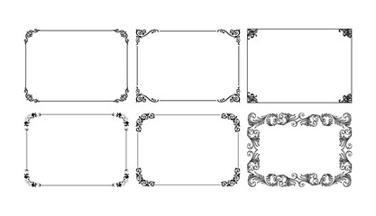 vintage frames vector art ornament