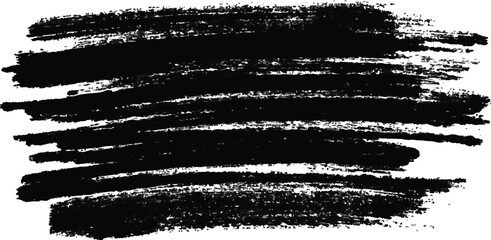 Abstract Black Ink Brush Strokes Texture Background Grunge Monochrome Design Element Overlay Graphic Art Paint White Space