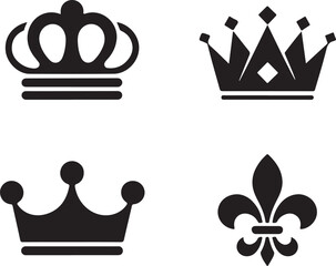 black crown icons