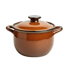 Enamel pot isolated on a transparent background