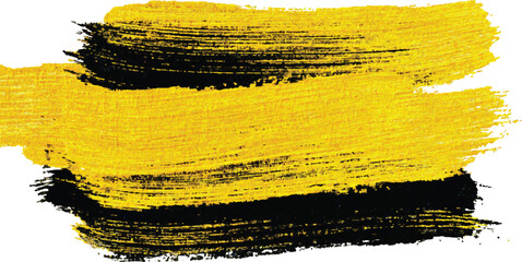 Abstract Gold and Black Paint Strokes Texture Background Bold Yellow and Black Brushstrokes Grunge Style Artistic Design Element for Print
