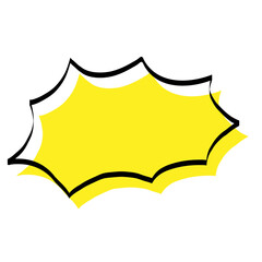 手描きの吹き出し_線画+塗り｜Hand-drawn speech bubble_line + fill