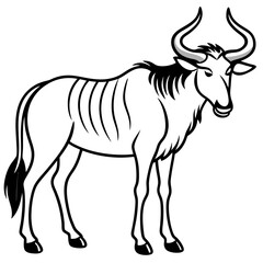 Elegant Wildebeest Linear Design