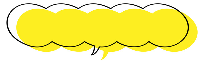 手描きの吹き出し_線画+塗り｜Hand-drawn speech bubble_line + fill