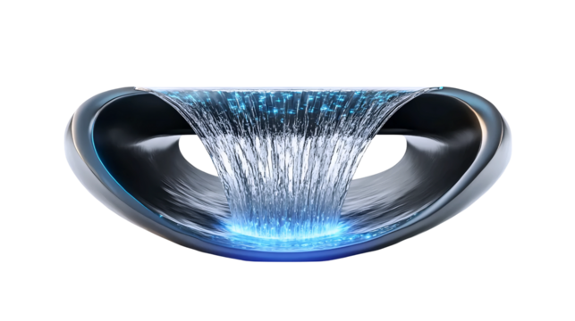 Modern Glow Waterfall