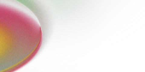 Abstract gradient of pink yellow and green with a soft blurry edge on a white background