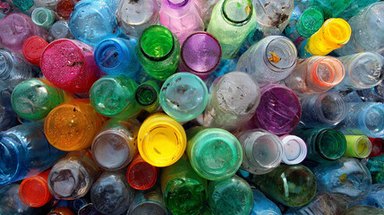 Conceptual Image of Mixed Plastic Waste Conversion into Valuable Chemicals