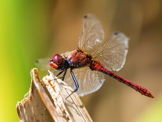 Ruddy darter red dragonfly in latin Sympetrum sanguineum
