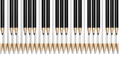 鉛筆で作られた鍵盤