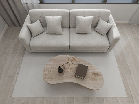 Modern living room with elegant design elements