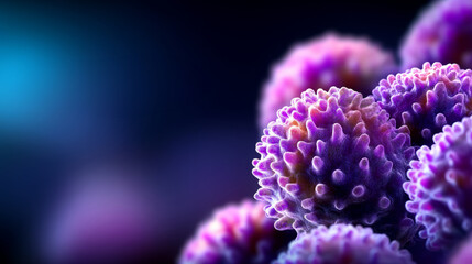 coral polyps bloom in stunning purple hues, showcasing the beauty of marine life in a rich underwater ecosystem