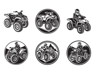 quad bike icon silhouette vector illustration © BIBI
